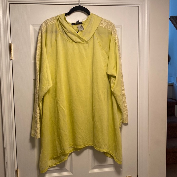 French Laundry Tops - Brand New French Laundry “warm olive “ long sleeve, oversized top…size 2X